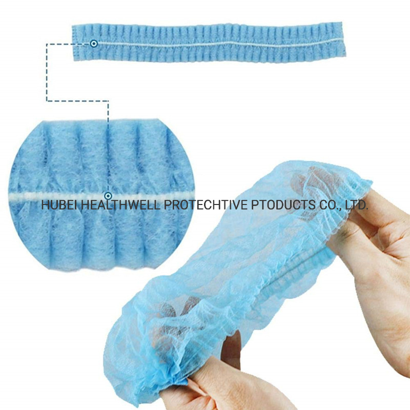 High Quality Disposable PP Non-Woven Clip Cap / Mob Cap, with Single Elastic