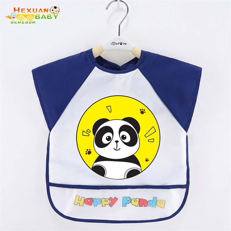 Waterproof Cartoon Apron for Kids with Button Closure