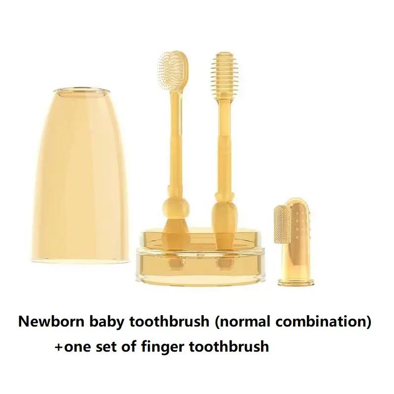 Premium Soft Manual Baby Kids Oral Training Silicone Toothbrush