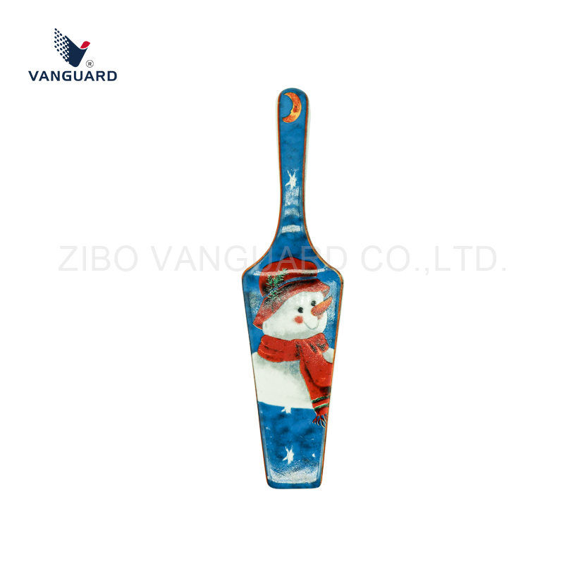 Custom FDA Porcelain Craft Spoon Cute Christmas Ceramic Spoon for Festival