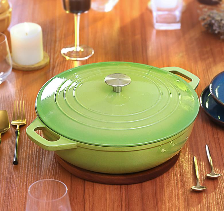 Home Casting Cookware Set Kitchen Utensils 30cm Casserole Iron Cast Pot