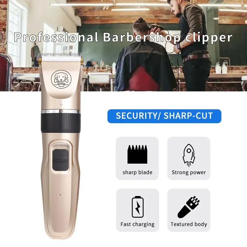 Professional Design Professional Barber Tool Stainless Steel Blade Rechargeable Electric Hair Clipper
