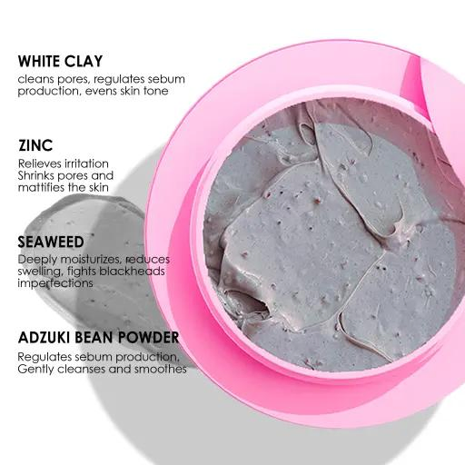 OEM Wholesale Korea Skin Care Set Natural Organic Moisturizing Lifting Face Serum Kaolin Peeling Peel off Clay Facial Mask