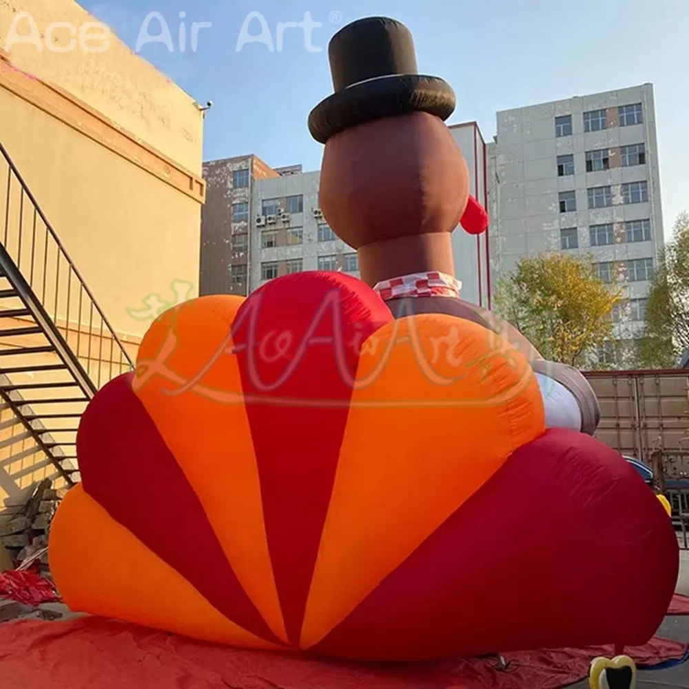 Outdoor Giant Advertising Inflatable Turkey Animal Mascot Chicken Model Blow up Turkey for Thanksgiving Day Decoration