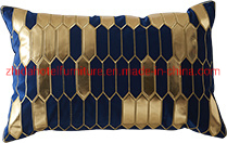 Navy Blue Velvet Metal Color Home Hotel Cushion with Cotton