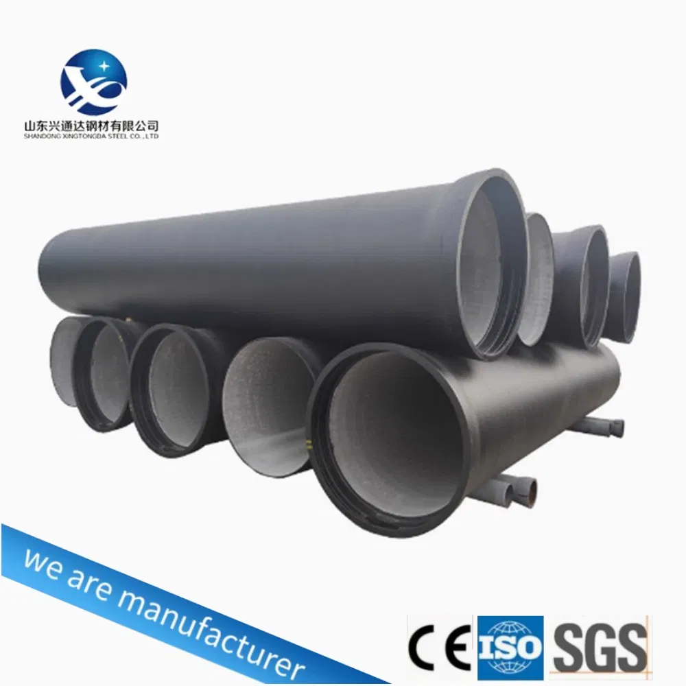 Manufacturer Supplier K7 K9 K8 C40 C30 Round Sewage Pipe Ductile Iron Double Ductile Iron Pipe