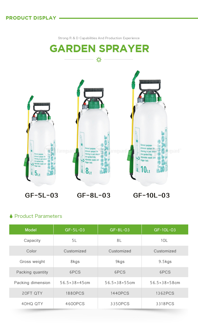 5 8 10L Sprayer Garden Plastic Knapsack Hand Pressure Water Sprayer