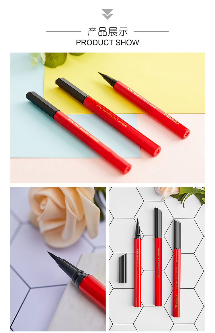 OEM Custom Soft Tip Eyeliner, Quick-Drying, Waterproof, Sweat-Proof, Non-Smudge and Long-Lasting Eyeliner