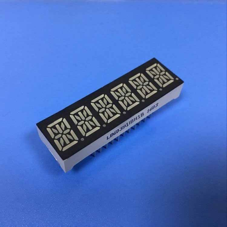 Ultra Bright White Common Cathode 6 Digit 0.39inch 14 Segment LED Display