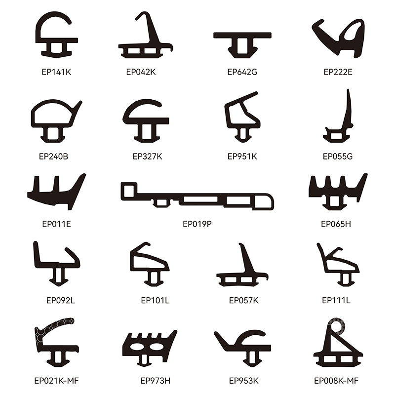 Sample Customization Door Gap Seal Door Bottom Seal Strip EPDM Rubber Profile Pile Weather Strip Seals Rubber Hole Cover EPDM Rubber Compound Strip