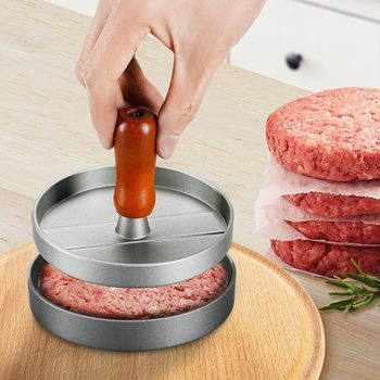 Existing Goods Portable Aluminum Press Machine Set Hamburger Patty Maker Meat Tenderizer