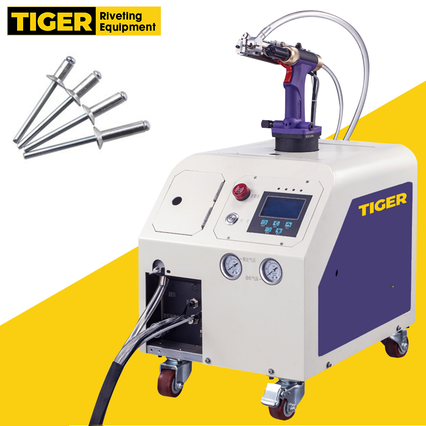 Intelligent Dual Guns Automatic Feeding Blind Rivet Tool Auto Feed Riveter Feeder Gun