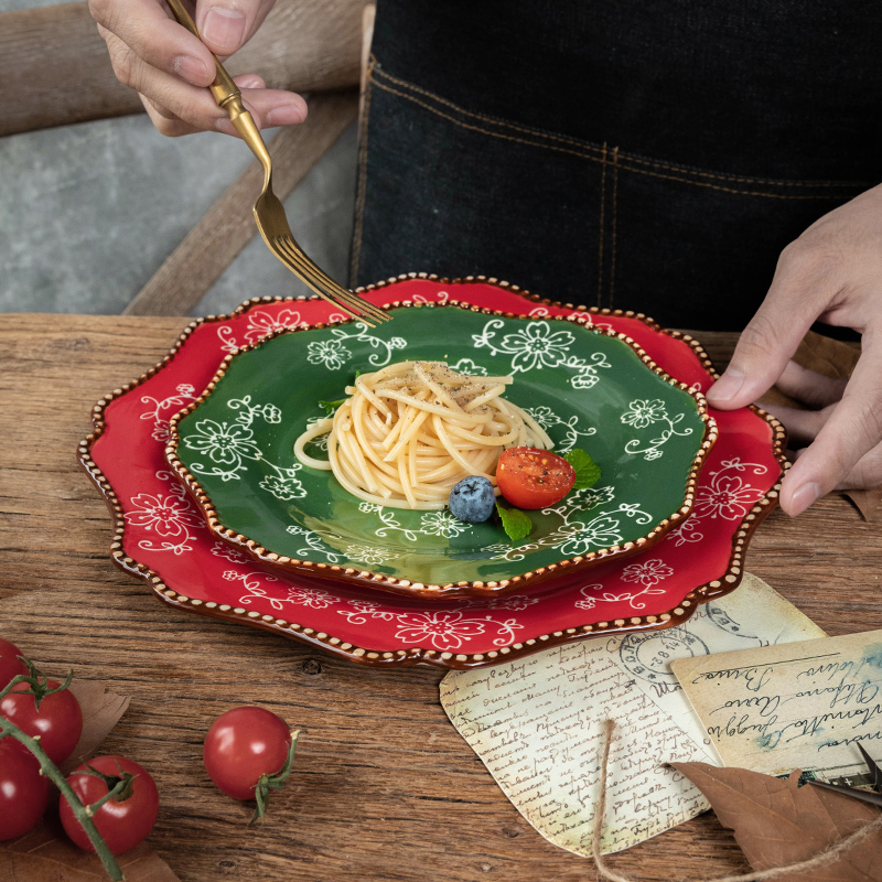 Ceramic Tableware Rice Snack Salad Soup Bowl Hand Painted Dinnerware