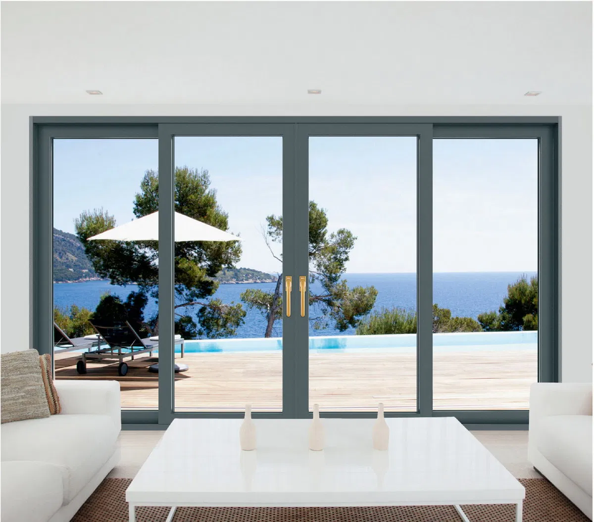 Wholesale Price Aluminum Modern Main Wrought Iron Double Single Gate Garage Sliding Entrance Glass Security Front Metal Interior Exterior New Pivot Steel Door