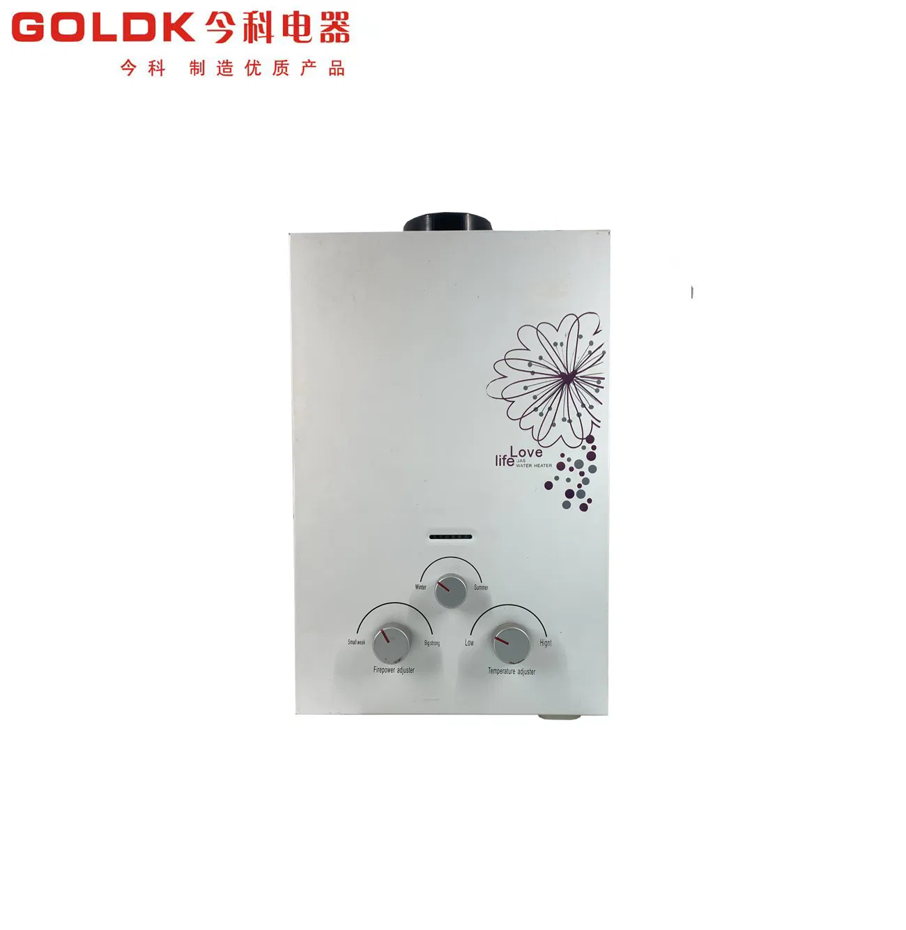 Goldk Gwh-006 White Color Body Paiting Surface6-16 Liter Gas Water Heater
