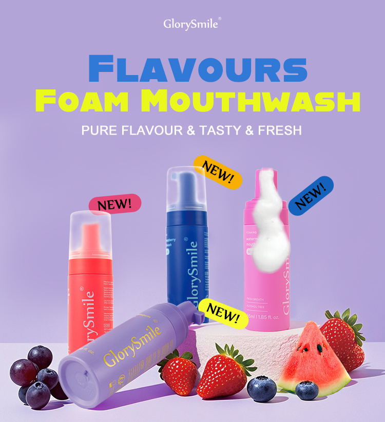 Oral Care Mouthwash Foaming 55ml Flavor Foam Mousse Breath Freshener for Adult