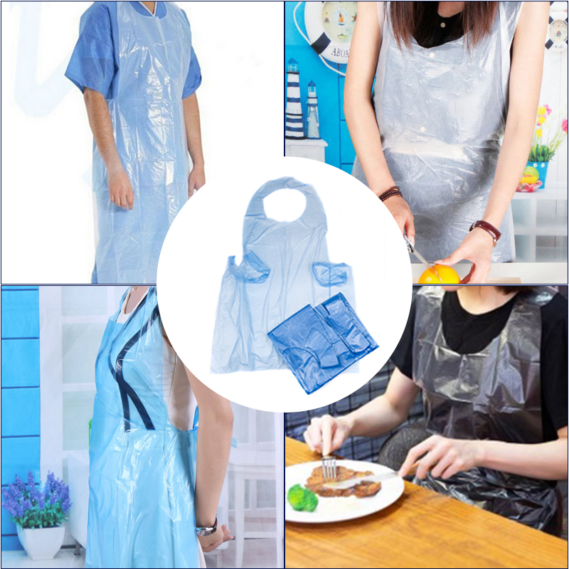 Disposable Food Safe PE Apron for Kitchen Cooking