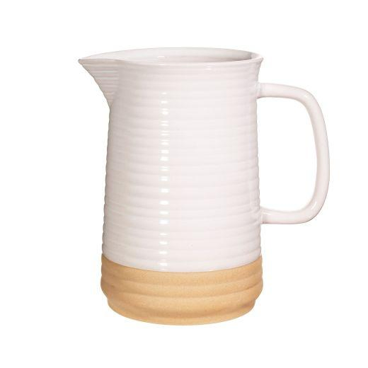 Rustic White Water Pitcher Ceramic Milk Jug