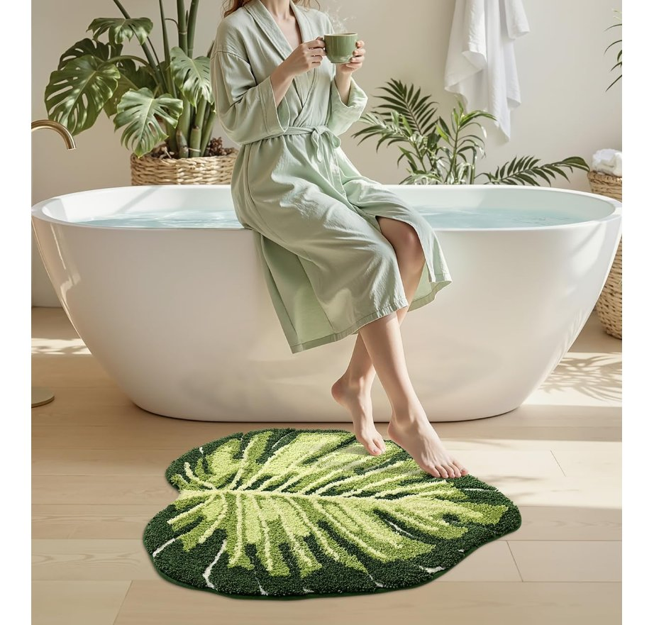 Soft Washable Absorbent Fluffy Bath Mat Bathroom Rugs with Non-Slip Backing