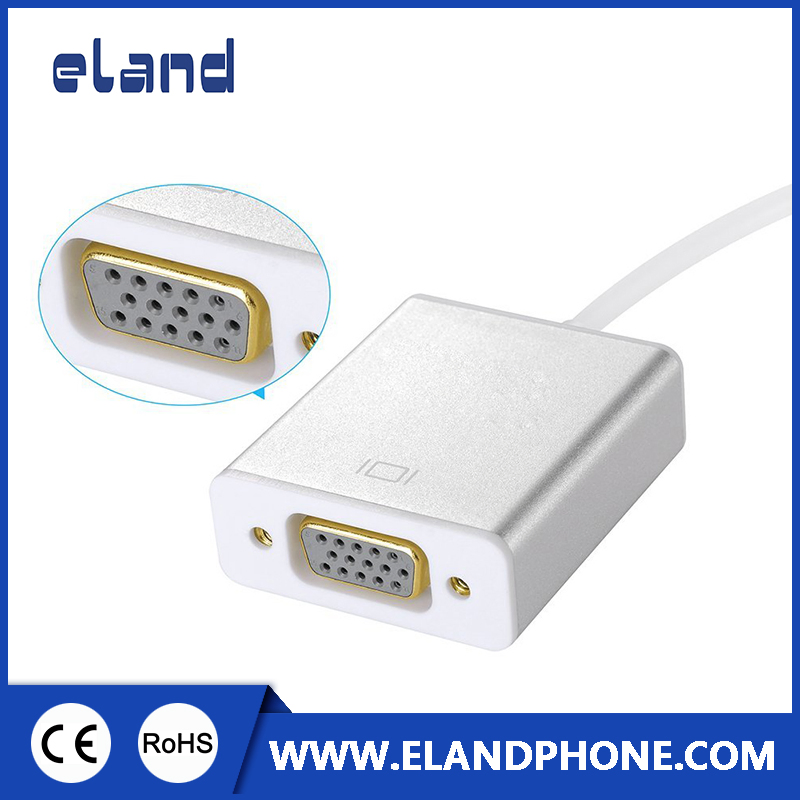 USB C 3.1 Type-C to VGA Conversion Adapter Cable FHD 1080P