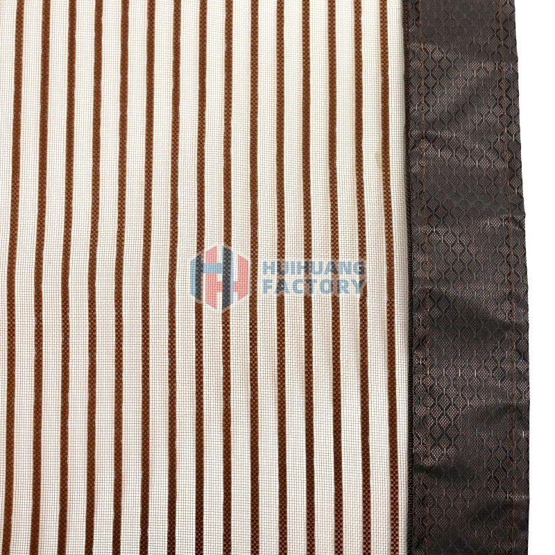 Black Magnetic Door Window Screen Hands-Free Open Magnetic Door Curtain Fly Mosquito Net
