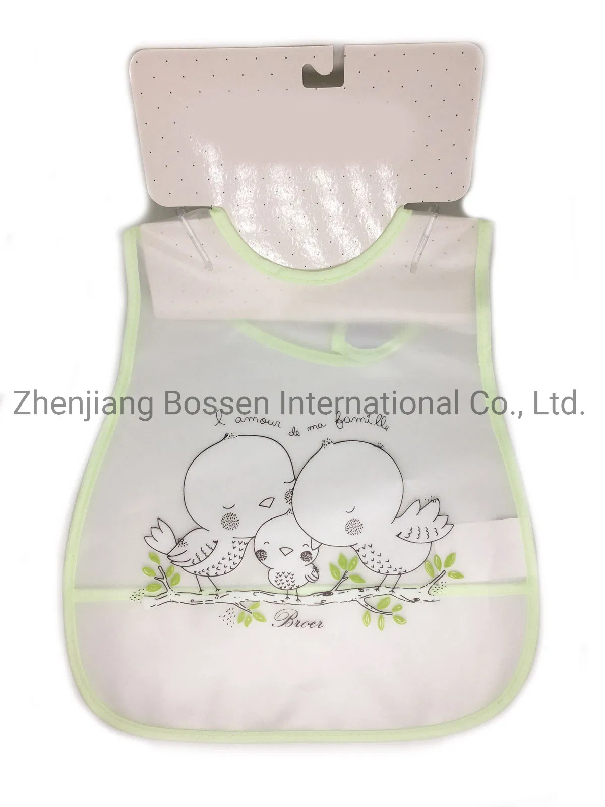 China Factory OEM Custom Full Color Printing Promotional Baby Infant Waterproof PEVA Toddler Feeding Bibs