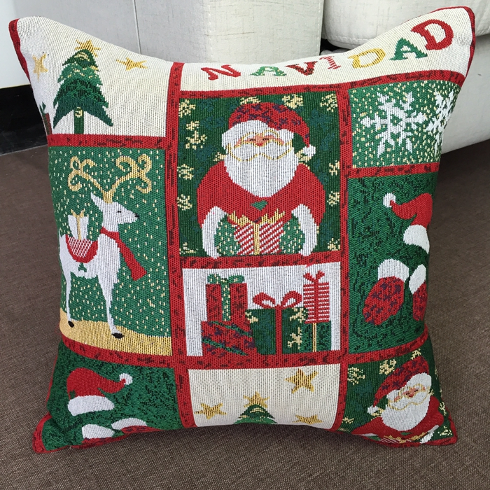 Bright Color Home Hotel Decor Christmas Holiday Wholesale Custom Tapestry Woven Cushion