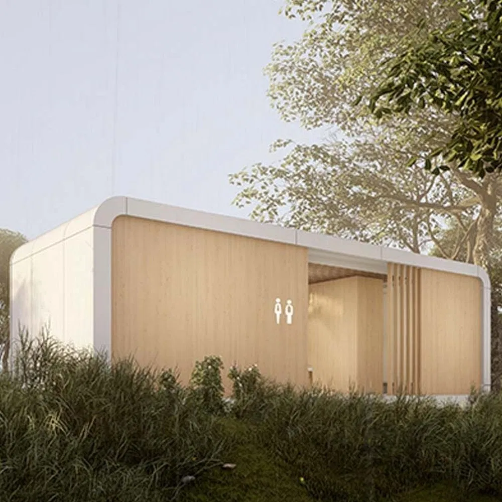 Economic Modular Prefabricated House Manufacturing Long Lifespan T1 Portable Modular Toilet