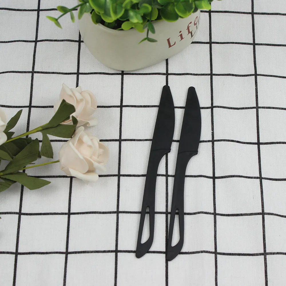 Factory Manufacturer Compostable Eco-Friendly Biodegradable 6.5" PLA Tableware Cutlery Knife