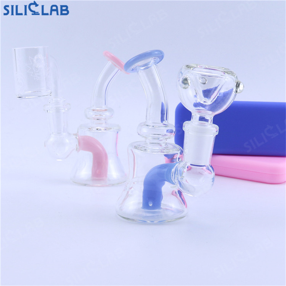 Women Glass Smoking Pipe DAB Rig Oil Burner Tobacco Set