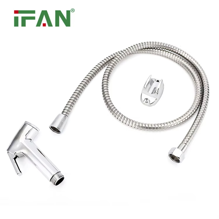 Ifan Free Sample Handheld Sprayer ABS Plastic Body Chrome Toilet Bidet Shattaf Set for Woman Portable Bidet