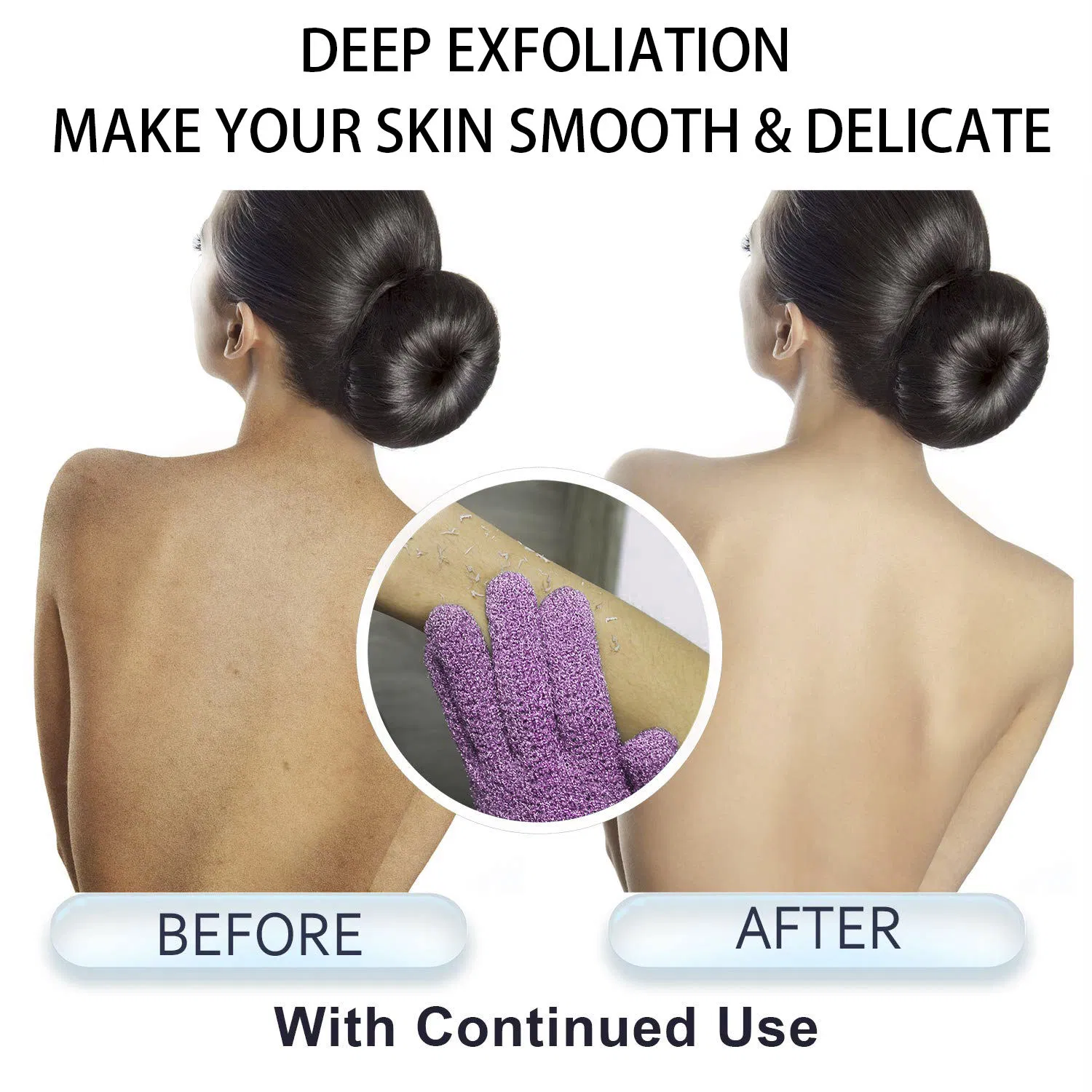 Guangzhou Supplier Custom-Free Nylon Bathing Gloves Shower Exfoliator Exfoliating Bath Gloves