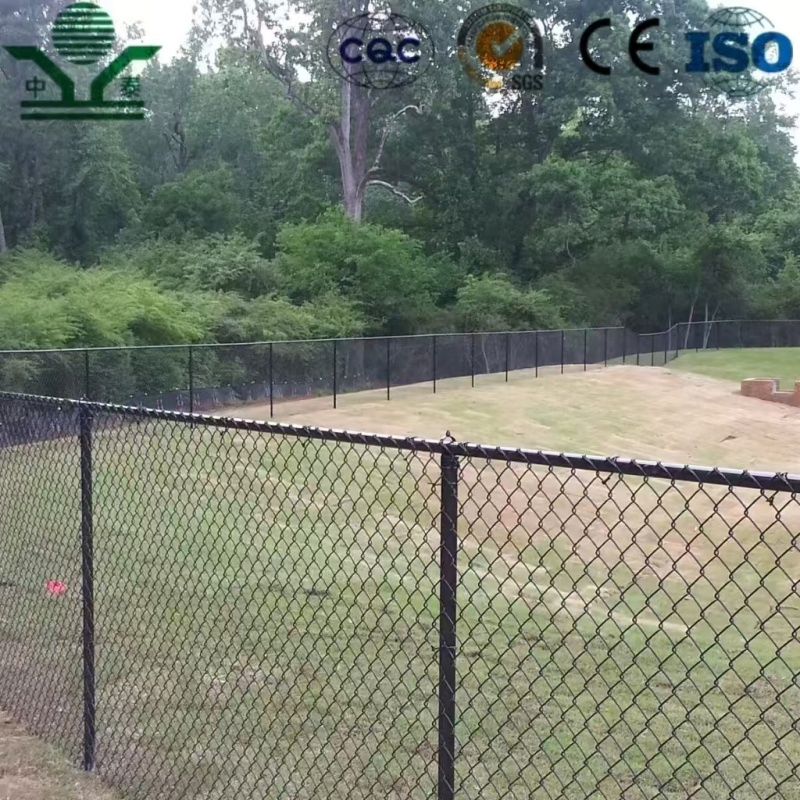 PVC Coated 4.5mm 75× 75mm 2.5m Chain Link Fence for Railway Fencing