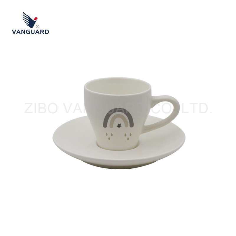 Керамический набор чашка с блюдцем, без свинца и кадмия