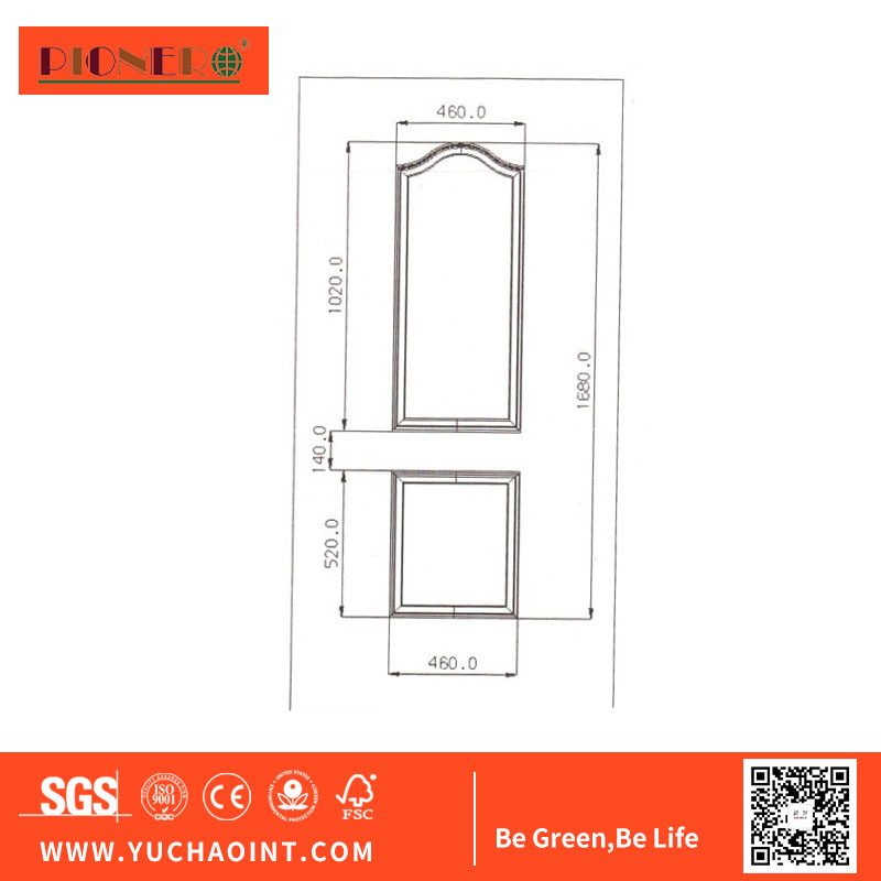 Good Quality Lower Price Melamine Laminated HDF Door Skin/Molded Door Skin From China Factory