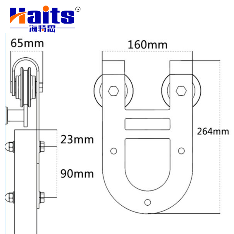 Furniture Fittings and Applications Sliding Barn Door Hardware Kits China Wholesale Factory