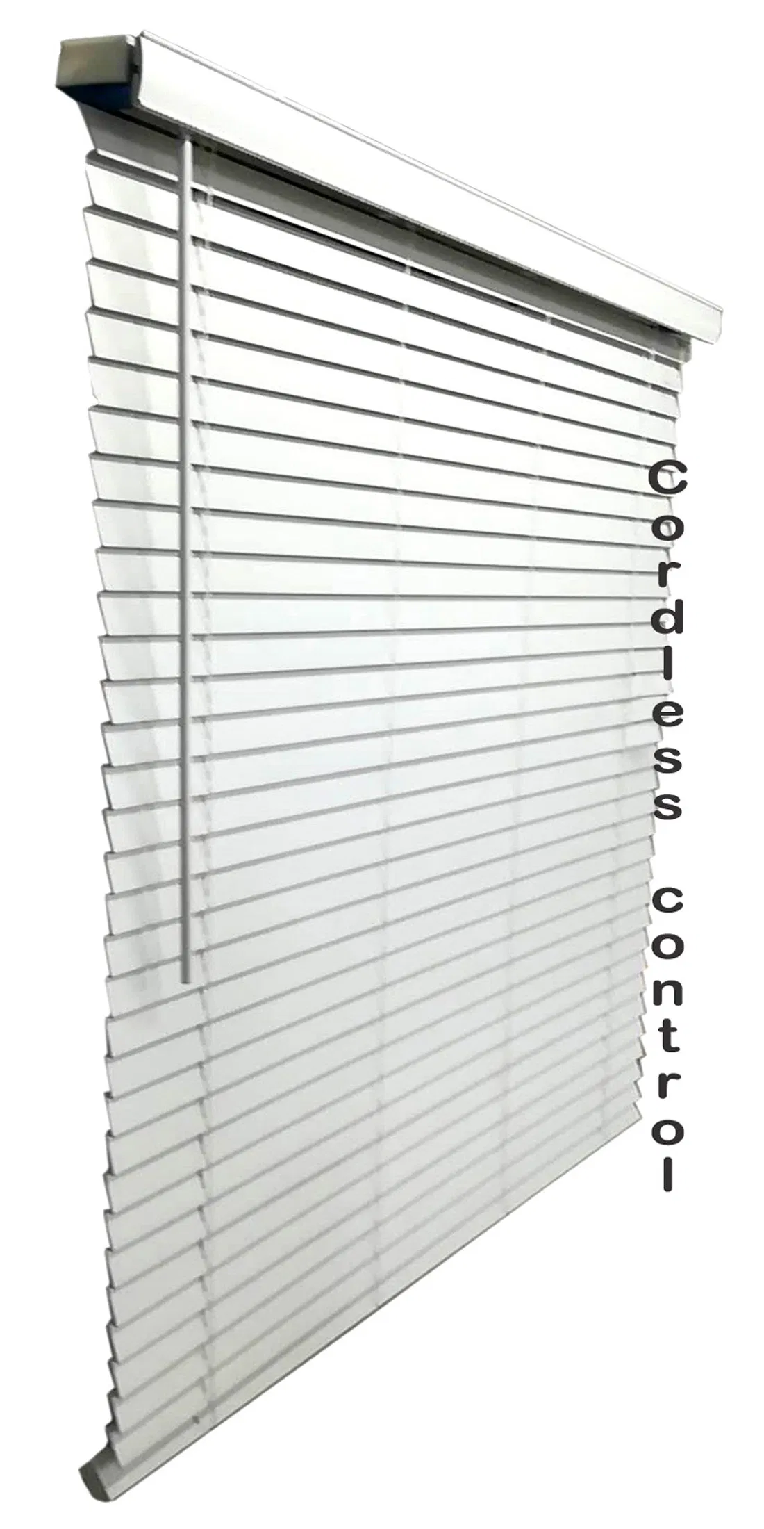 Cordless Window Horizontal Venetian Mini Blinds Curtains Faux Wood