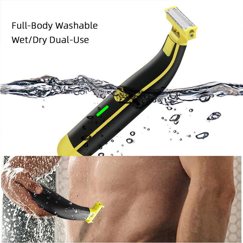 Precision Waterproof Electric Body Hair Shaver Trimmer for Smooth Grooming