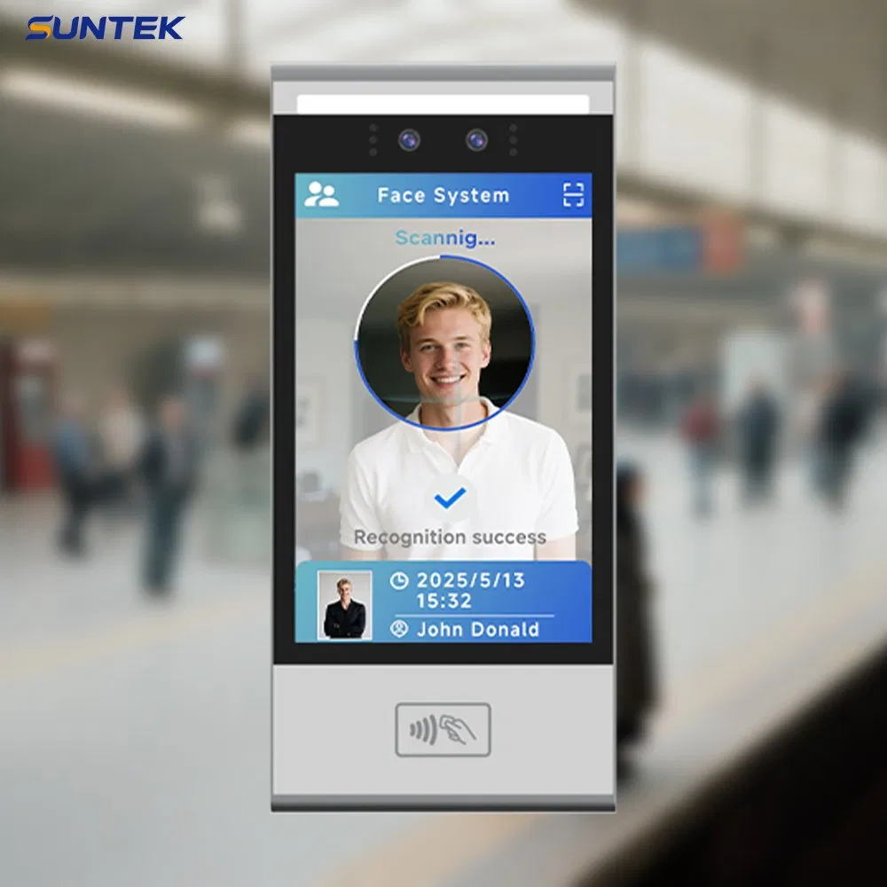 Suntek Double Camera Lens 10 Inch Access Control System with Face Recognition Terminal