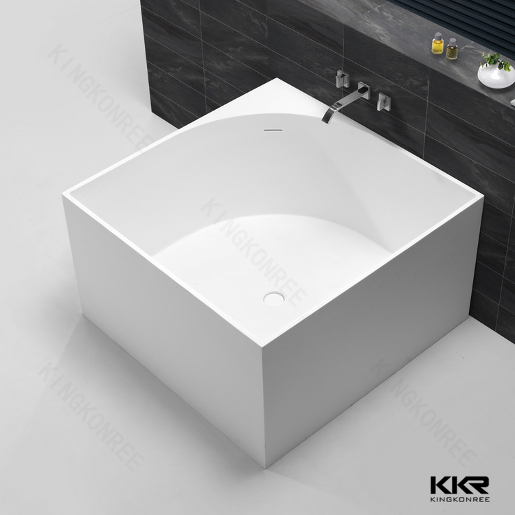 Square Bathroom Furniture Solid Stone Corner Freestanding Bathtubs Bathtub
