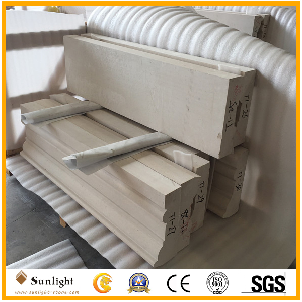 Popular Natural Polished White, Beige Limestone Tiles for Wall, Floor, Stair