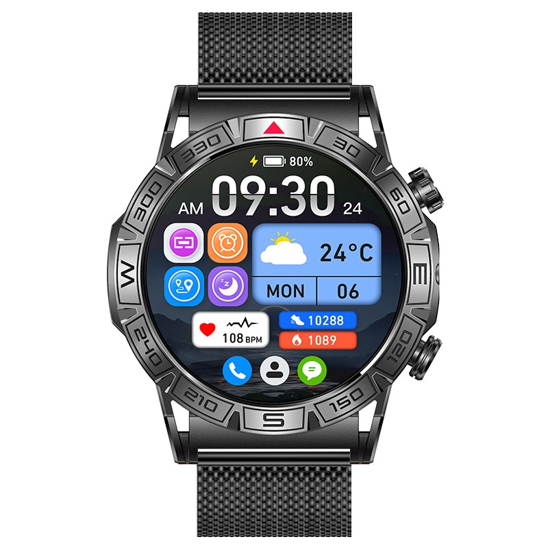 1.43'' Amoled Screen Sports Smart Watch with Flashlight 1 ATM