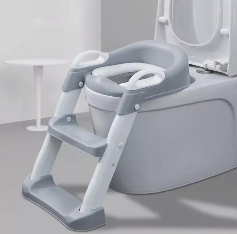 Comfortable Safe Kids Toddlers Step Stool Ladder Toilet Potty Training Seat