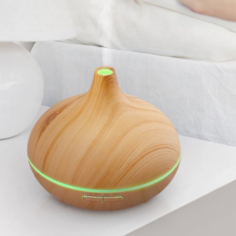 Wood Grain Ultrasonic Air Humidifier Vase Humidifier Mist Maker Scent Air Humidifier