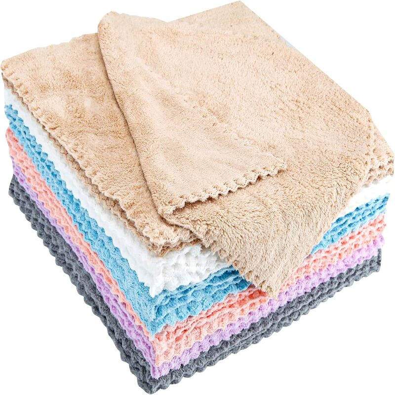 Luxurious Ultra-Soft Coral Fleece Dish Cloths for Easy Cleaning