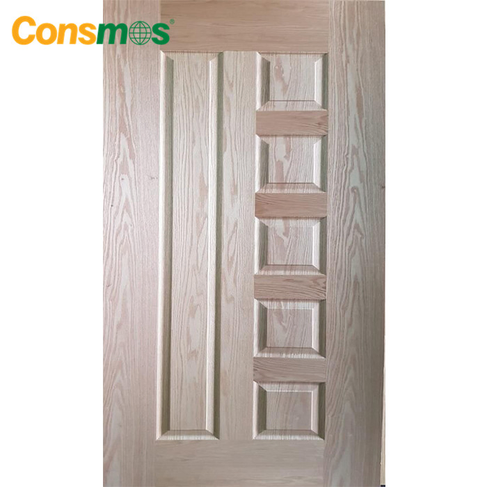 Consmos 3mm Natural Wood Veneer MDF/HDF Mould Door Skin Sheet for Interior Door Panel
