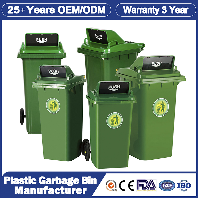 China Garbage Bin Manufacturer 30L/50L/100L/120L/240L/360L/1100L 660L Heavy Duty Outdoor Public Mobile Recycle HDPE Plastic Rubbish/Trash/Wheelie/Dust/Waste Bin