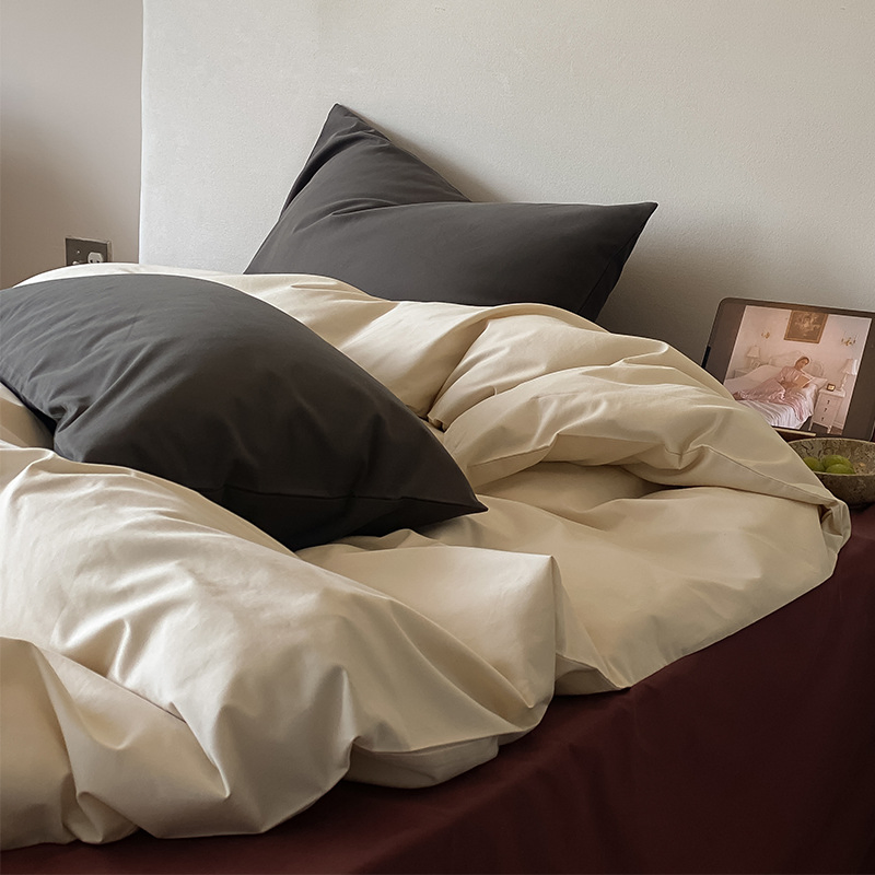 100% Water Washed Cotton Duvet Cover Bedding Set Customized Bedding Set