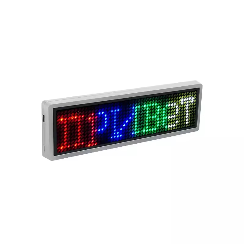 Hot Sale Colorful LED Scrolling Message Display Unisex LED Tag