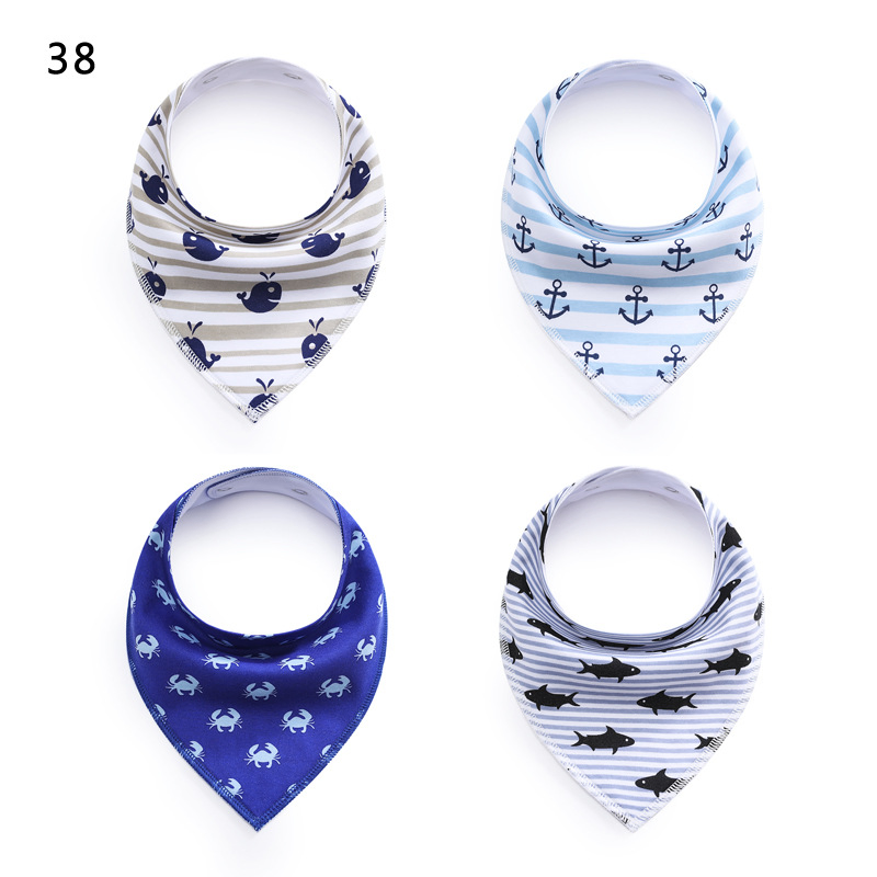0147 Saliva Towel Fleece Cotton Triangle Towel Spring and Autumn Baby Bib